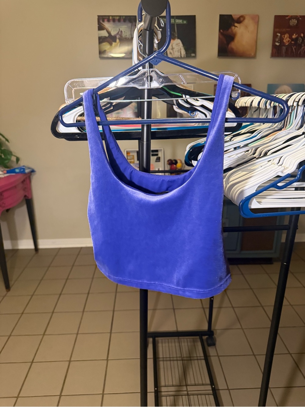 Athleta Velvet Scoop Crop Tank - Purple